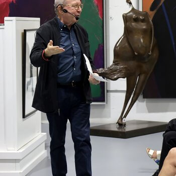 Photo from Jerry Saltz talk at Palm Beach Modern Auctions