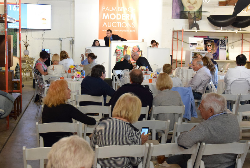 Auction day event photo taken at Palm Beach Modenr Auctions on March 3rd, 2018