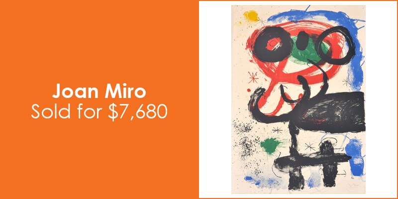 Palm Beach Modern Auctions Joan Miro $7,680