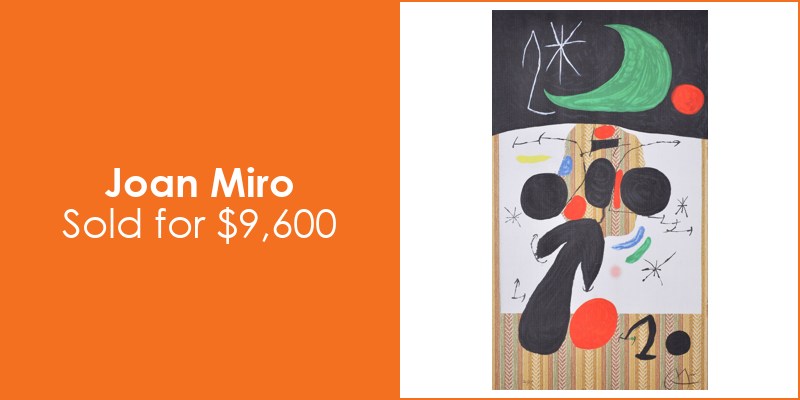 Palm Beach Modern Auctions Joan Miro $9,600