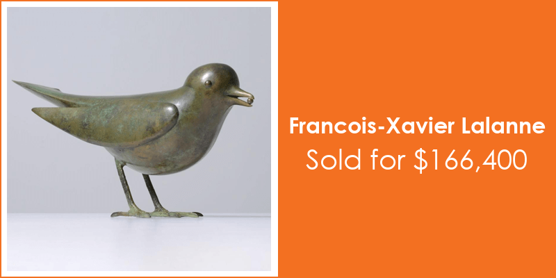 Palm Beach Modern Auctions Francois-Xavier Lalanne OISEAU BLEU Bronze Sculpture - Sold for $166,400 on 03-01-2025 (Lot 61)