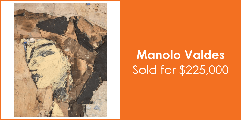 Palm Beach Modern Auctions Monumental Manolo Valdes Portrait Painting, 86H - Sold for $225,000 on 04-23-2022 (Lot 74a)