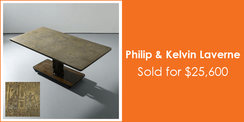 Palm Beach Modern Auctions Philip & Kelvin Laverne PHAROAH Dining Table - Sold for $25,600 on 03-01-2025 (Lot 86)
