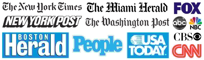 Various news and media companies that have featured Palm Beach Modern Auctions